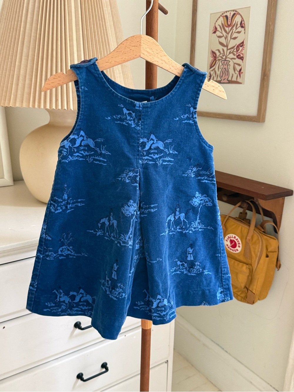 Lilly Pulitzer Cowboy Toile Corduroy Pinafore Dress